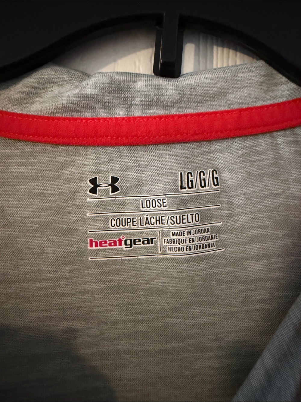 Under Armour Grey Quarter-Zip Pullover with Red Accents - Picture 3 of 3